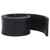 VidaXL bord en caoutchouc pour chasse-neige 200x15x2 cm noir