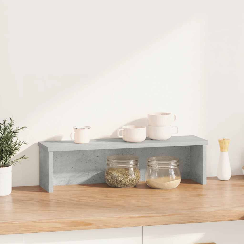 Vidaxx étagère de cuisine empilable 50x15x16 cm bois d'ingénierie béton gris
