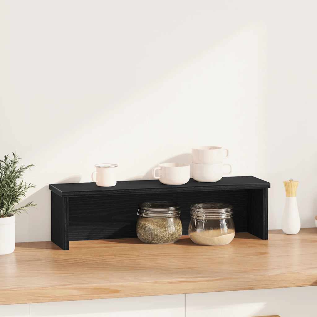 Vidaxx étagère de cuisine empilable 60x15x16 cm bois fini noir