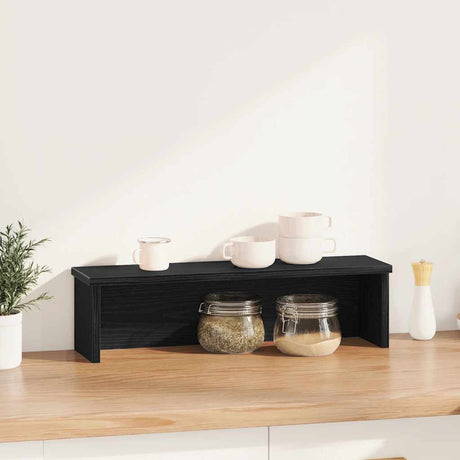 Vidaxx étagère de cuisine empilable 60x15x16 cm bois fini noir