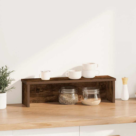Vidaxx étagère de cuisine empilable 60x15x16 cm bois traité chêne fumé