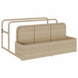 Vidaxl opbergzak voor aan het zwembad, beige, 110x100x57 cm, polyrotan