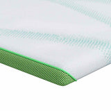 Vidaxl matrastopper wit en groen 80 x 200 cm jacquard stof