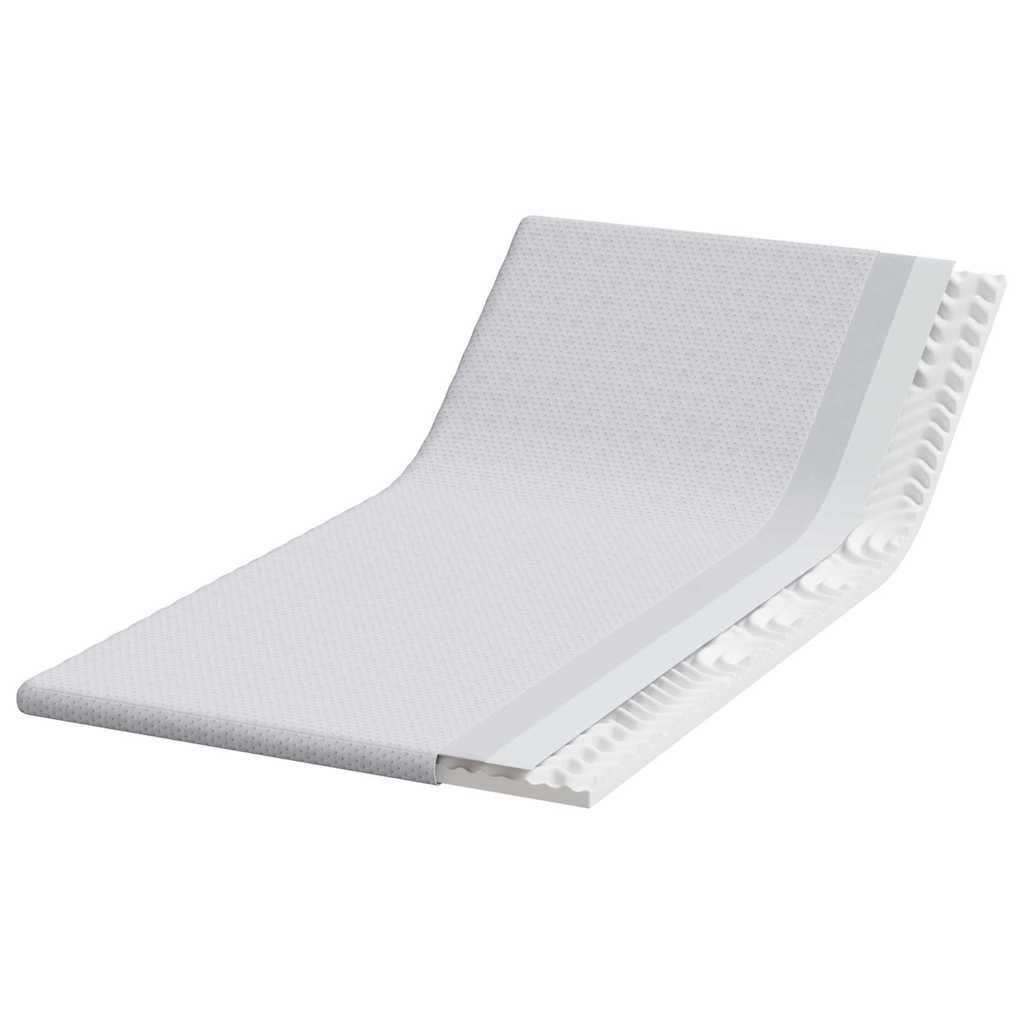 Vidaxl matrastopper wit 90 x 200 cm jacquard stof