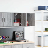 Vidaxl garagewandkasten 2 st spaanplaat sonoma grijs