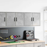 Vidaxl garagewandkasten 2 st bewerkt hout betongrijs