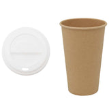 Vidaxl papieren koffiekopjes met deksel 1000 st 16oz 400 ml