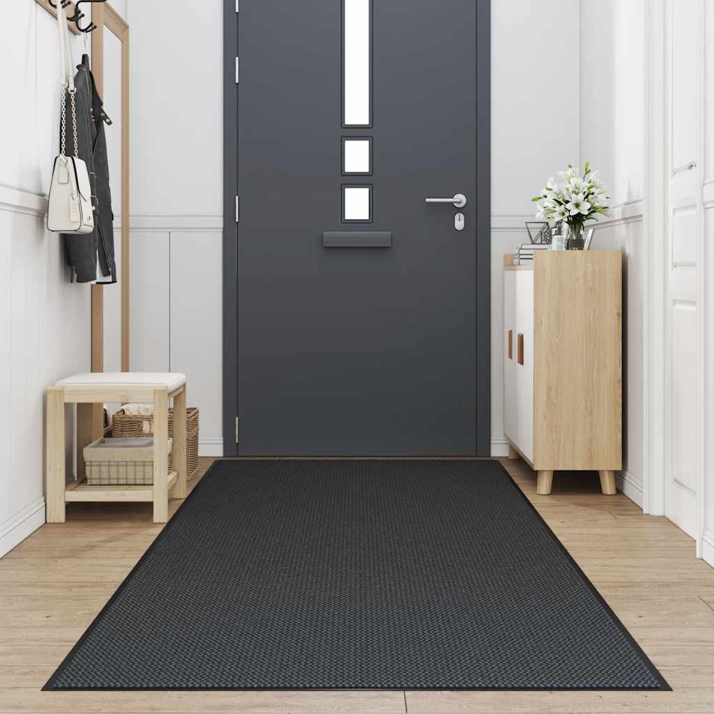 Vidaxl deurmat 115x500 cm zwart