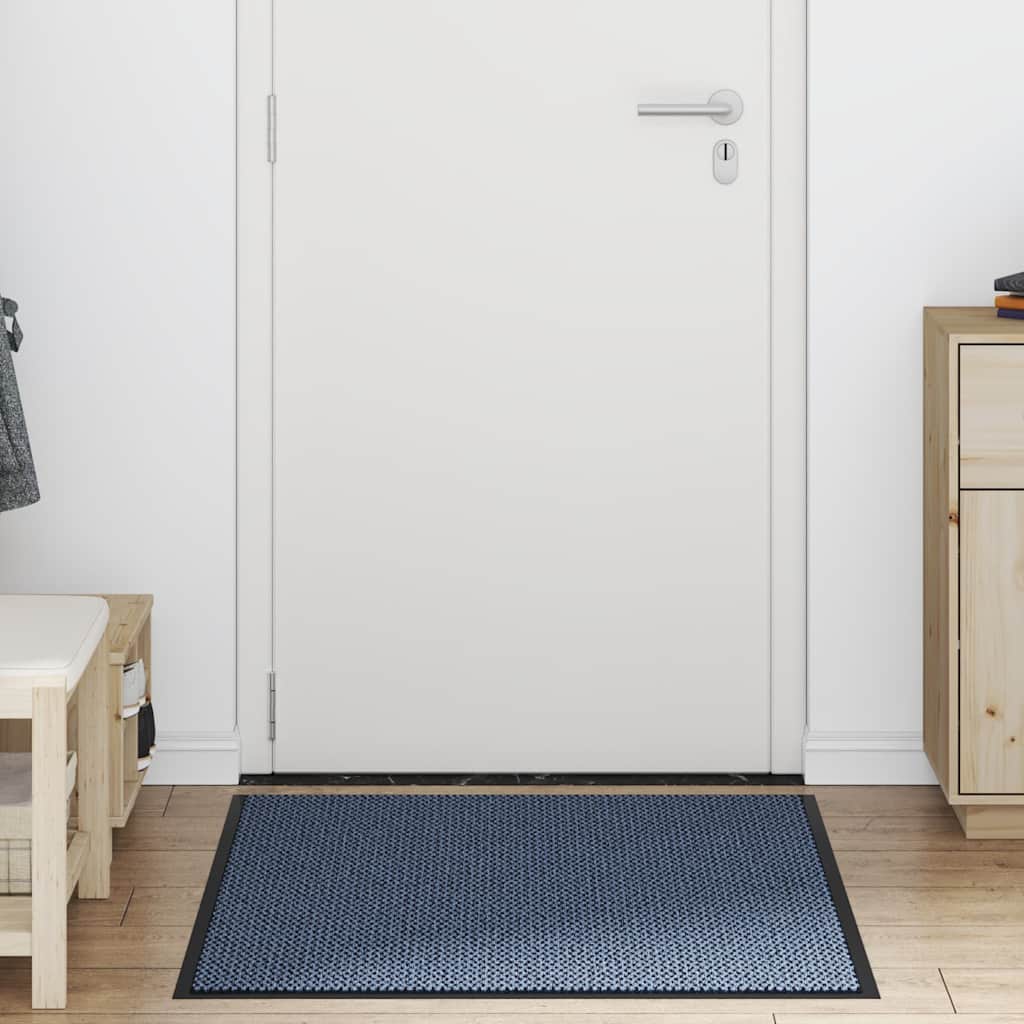 Vidaxl deurmat 90x120 cm blauw