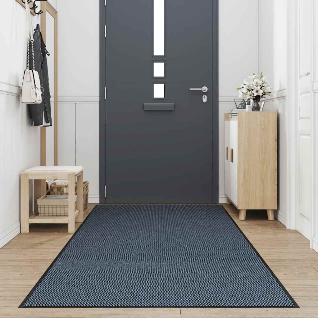 Vidaxl deurmat 115x500 cm blauw