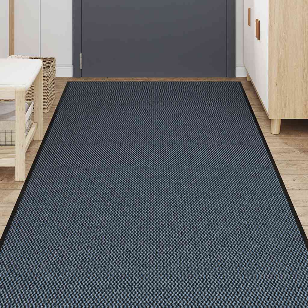 Vidaxl deurmat 115x500 cm blauw