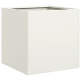 Vidaxl plantenbak 40x40x40 cm koudgewalst staal wit