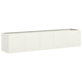 Vidaxl plantenbak 200x40x40 cm koudgewalst staal wit