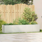 Vidaxl plantenbak 200x40x40 cm koudgewalst staal wit