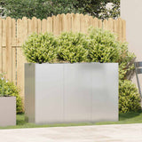 Vidaxl plantenbak 120x40x80 cm roestvrij staal