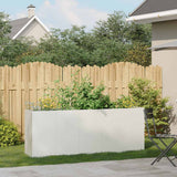 Vidaxl plantenbak 200x40x80 cm koudgewalst staal wit