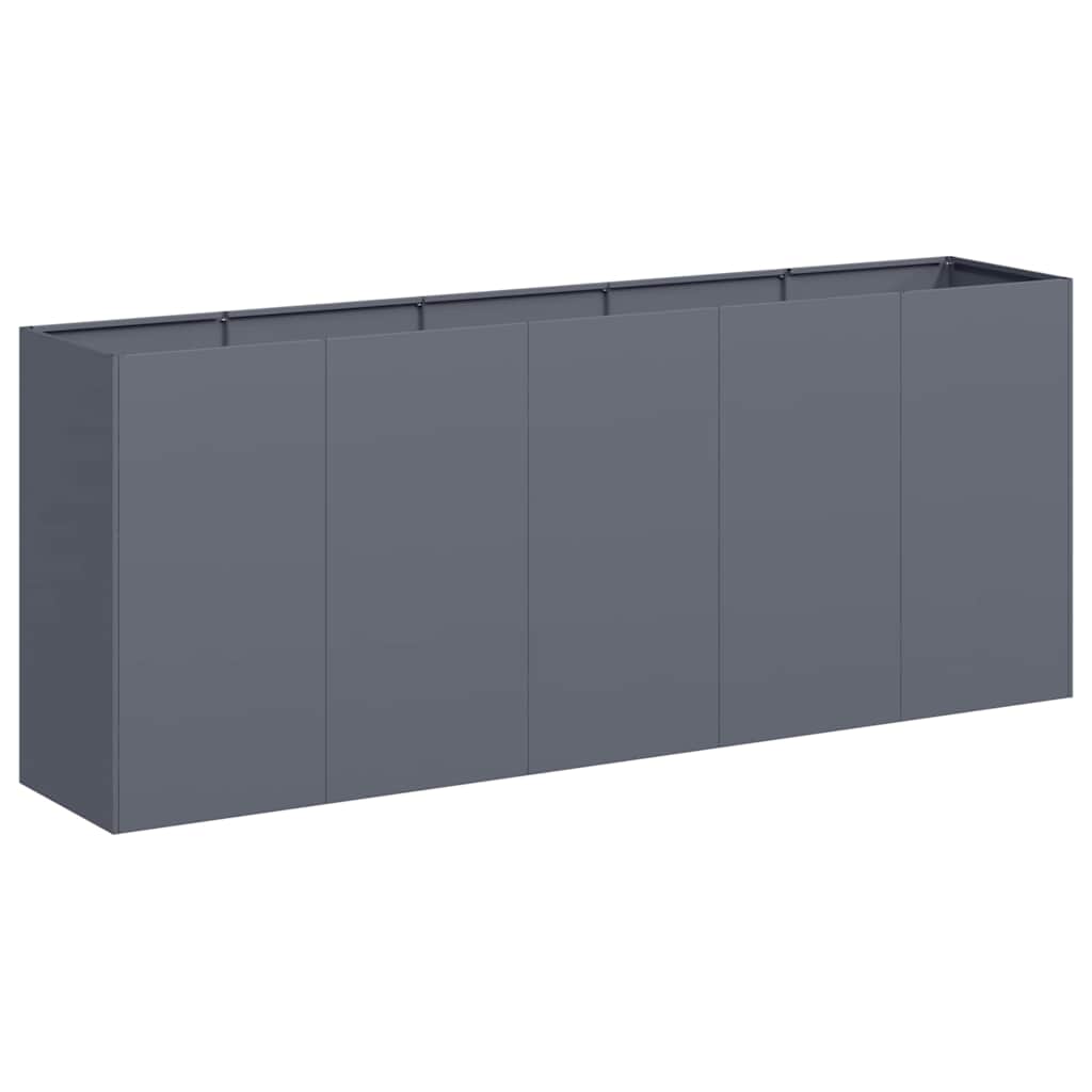 Vidaxl plantenbak 200x40x80 cm koudgewalst staal antracietkleurig