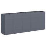 Vidaxl plantenbak 200x40x80 cm koudgewalst staal antracietkleurig