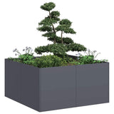 Vidaxl plantenbak 80x80x40 cm koudgewalst staal antracietkleurig
