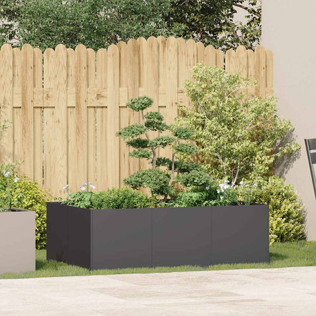 Vidaxl plantenbak 120x80x40 cm staal zwart