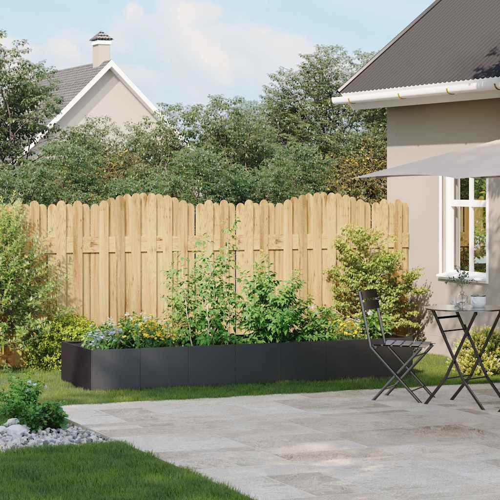 Vidaxl plantenbak 280x80x40 cm staal zwart
