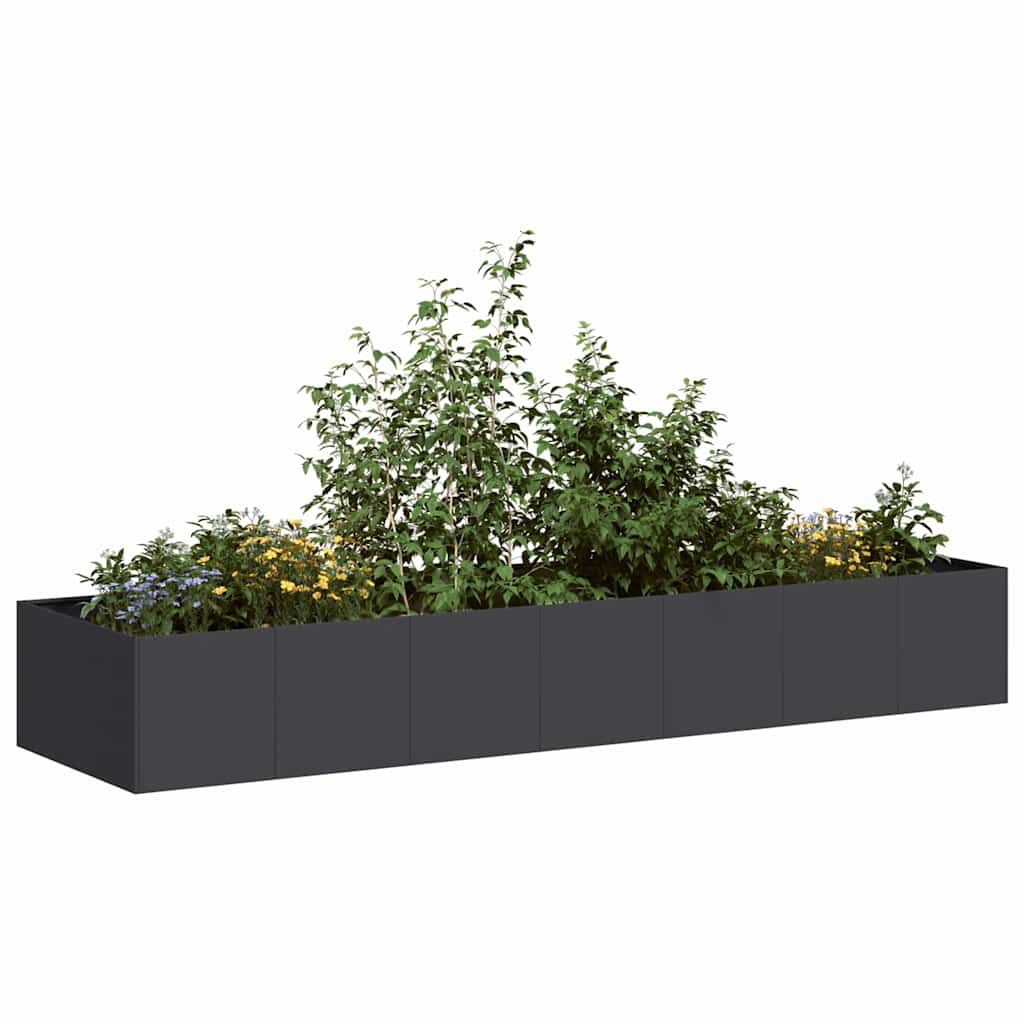Vidaxl plantenbak 280x80x40 cm staal zwart