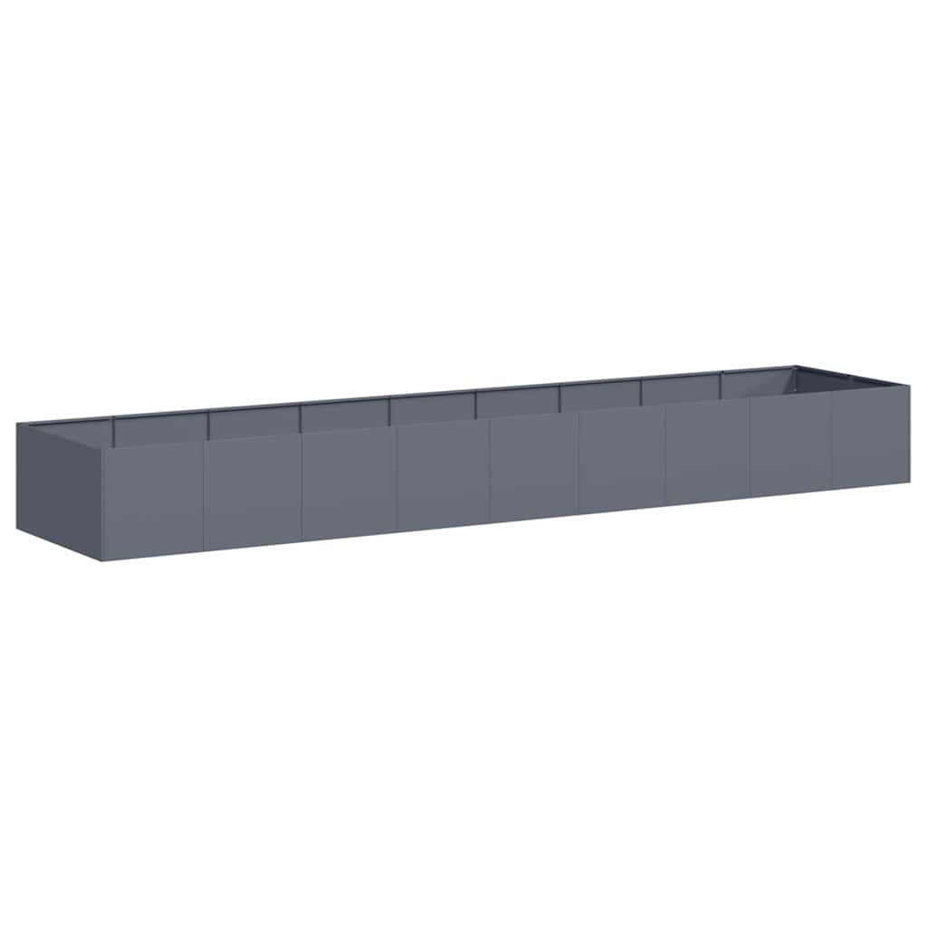 Vidaxl plantenbak 360x80x40 cm staal antracietkleurig