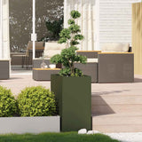 Vidaxl plantenbak 40x80x80 cm staal olijfgroen
