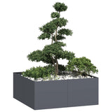 Vidaxl plantenbak 100x100x40 cm staal antracietkleurig