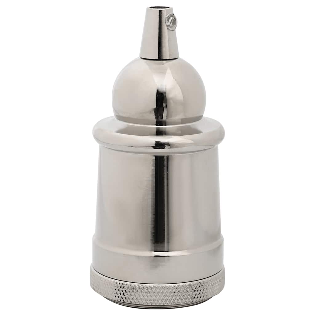 Vidaxl lamphouders 2 st nikkel satijn e27