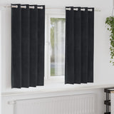 Vidaxl verduisterende gordijnen 2 pcs zwart 140 x 175 cm fluweel
