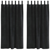 Vidaxl verduisterende gordijnen 2 pcs zwart 140 x 175 cm fluweel