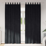Vidaxl verduisterende gordijnen 2 pcs zwart 140 x 245 cm fluweel