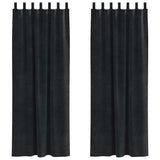 Vidaxl verduisterende gordijnen 2 pcs zwart 140 x 245 cm fluweel