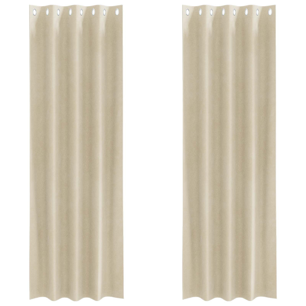Vidaxl verduisterende gordijnen 2 pcs crème 140 x 245 cm fluweel