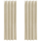Vidaxl verduisterende gordijnen 2 pcs crème 140 x 245 cm fluweel
