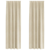 Vidaxl verduisterende gordijnen 2 pcs crème 140 x 260 cm fluweel