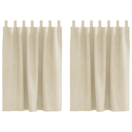 Vidaxl verduisterende gordijnen 2 pcs crème 140 x 140 cm fluweel