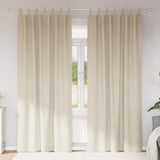 Vidaxl verduisterende gordijnen 2 pcs crème 140 x 225 cm fluweel