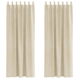 Vidaxl verduisterende gordijnen 2 pcs crème 140 x 225 cm fluweel