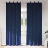 Vidaxl verduisterende gordijnen 2 pcs donkerblauw 140 x 245 cm fluweel