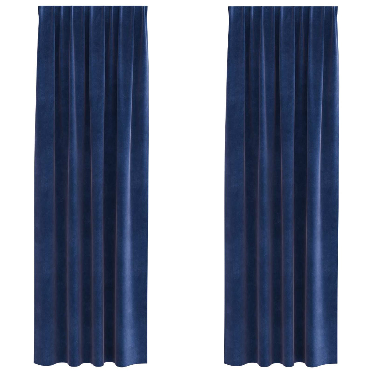 Vidaxl verduisterende gordijnen 2 pcs donkerblauw 140 x 225 cm fluweel