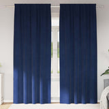 Vidaxl verduisterende gordijnen 2 pcs donkerblauw 140 x 260 cm fluweel