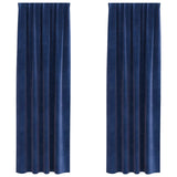 Vidaxl verduisterende gordijnen 2 pcs donkerblauw 140 x 260 cm fluweel