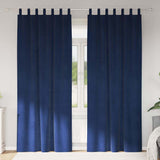 Vidaxl verduisterende gordijnen 2 pcs donkerblauw 140 x 245 cm fluweel