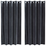 Vidaxl verduisterende gordijnen 2 pcs donkergrijs 140 x 175 cm fluweel