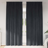 Vidaxl verduisterende gordijnen 2 pcs donkergrijs 140 x 225 cm fluweel
