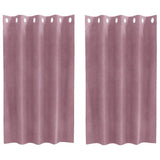 Vidaxl verduisterende gordijnen 2 pcs donkerroze 140 x 140 cm fluweel