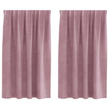 Vidaxl verduisterende gordijnen 2 pcs donkerroze 140 x 140 cm fluweel