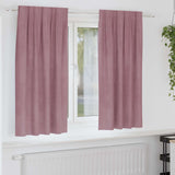 Vidaxl verduisterende gordijnen 2 pcs donkerroze 140 x 175 cm fluweel